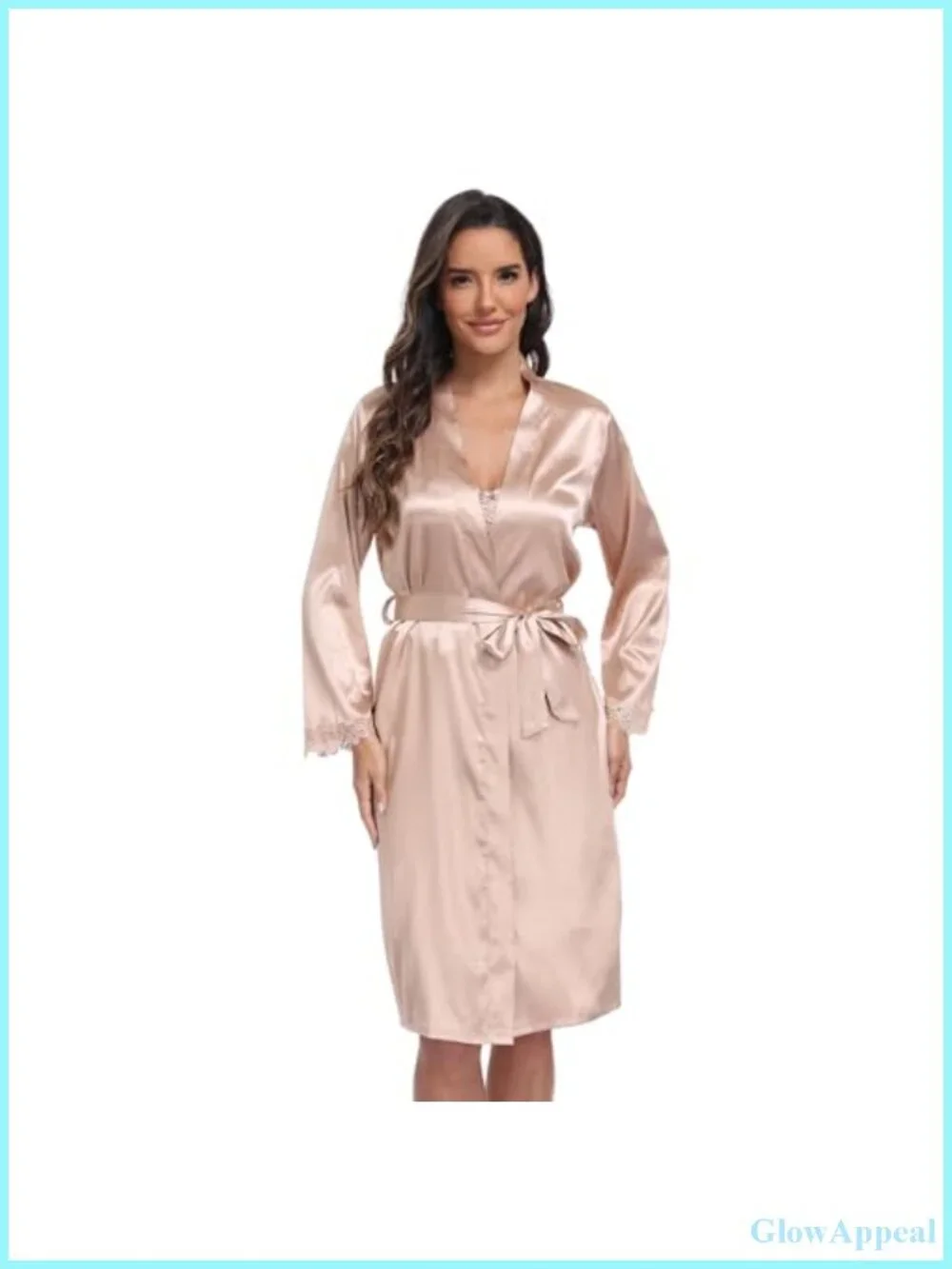 Satin Nightgown & Robe Set 2 Piece Silk Bridal Pajama Set